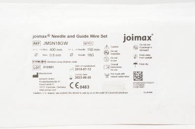 Joimax JMSN18GW Ndle and Guide Wire Set 18G x 150mm , 400mm x 0.8mm